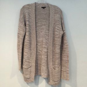 Express Cozy Cream Beige Cardigan w/ Pockets S